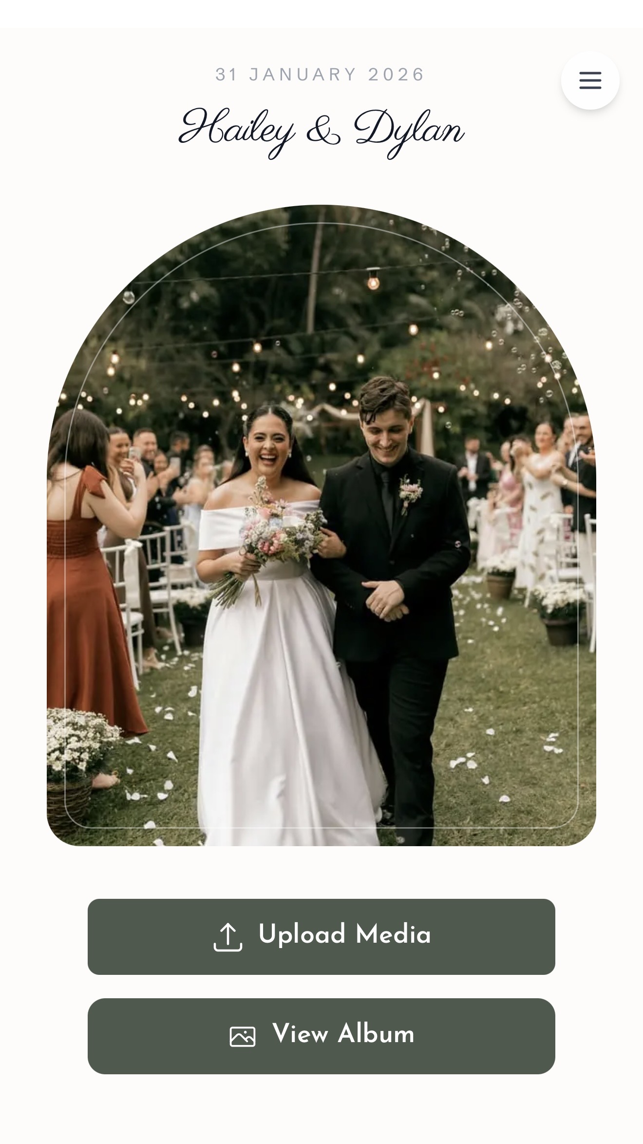 Wedding guest photo example